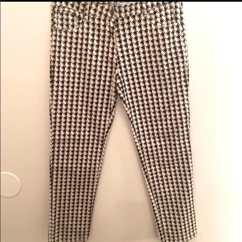 Houndstooth classic print smart pants